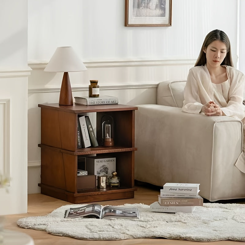 4-Tier Folding Ladder Shelf - Rustic Brown Solid Wood Multi-Purpose Storage Rack, Plant Stand, Bookshelf, And Planter Holder. Ideal For Homes, Bedrooms, Living Rooms, Balconies, And Courtyards. A Versatile Shelving Unit Crafted From Solid Wood.